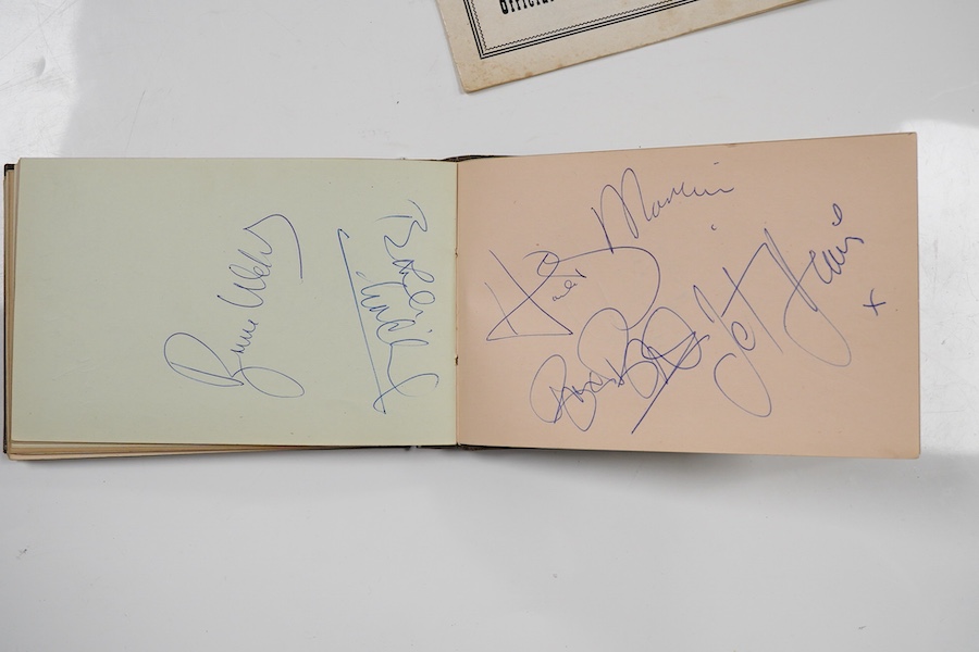 Beatles interest; a 1963 New Musical Express concert programme from the ‘Poll-Winners’ All-Star Concert, Empire Pool, Wembley on Sunday 21 April 1963, together with an autograph album containing various autographs of the